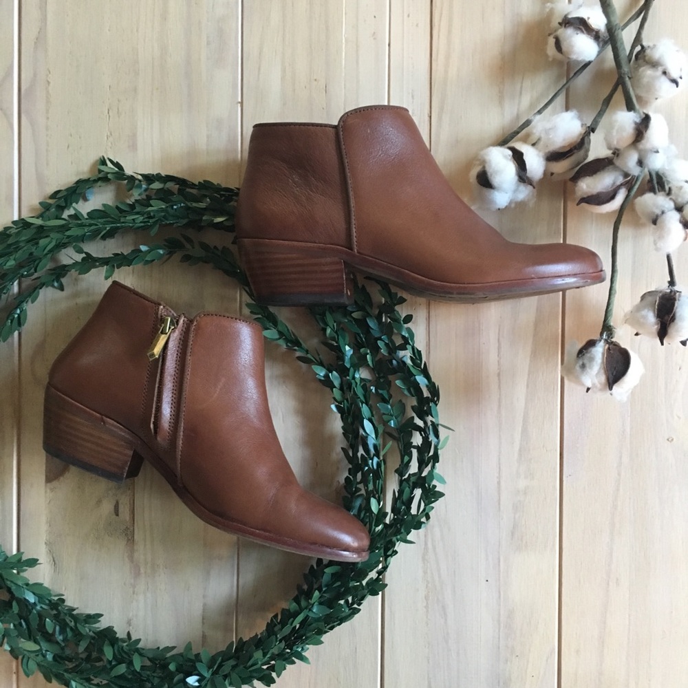 Sam Edelman Brown Leather Ankle Booties